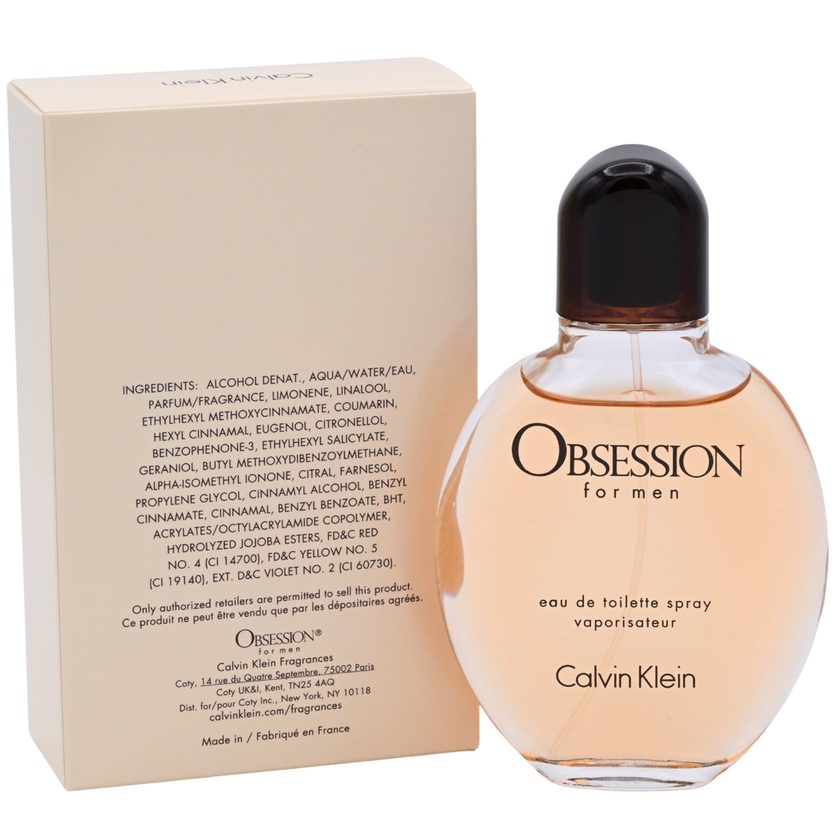 OBSESSION by Calvin Klein cologne for men EDT 2.5 oz New in Box