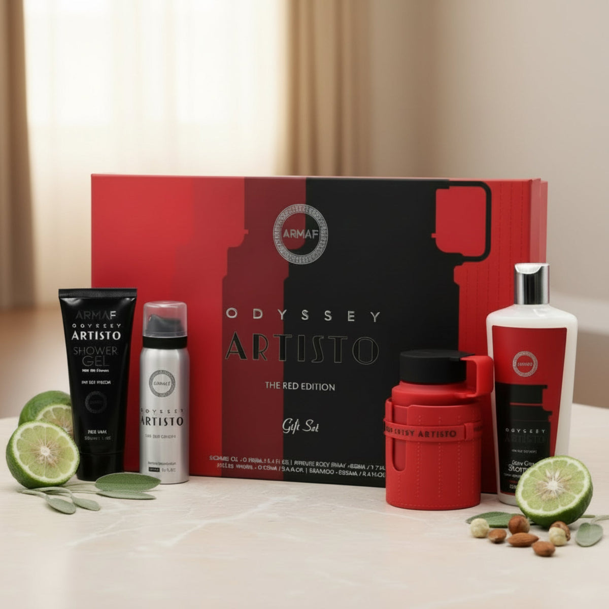 Odyssey Artisto The Red Edition by Armaf 4 pcs gift set for men EDP New in Box