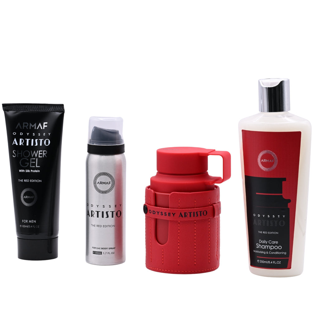 Odyssey Artisto The Red Edition by Armaf 4 pcs gift set for men EDP New in Box
