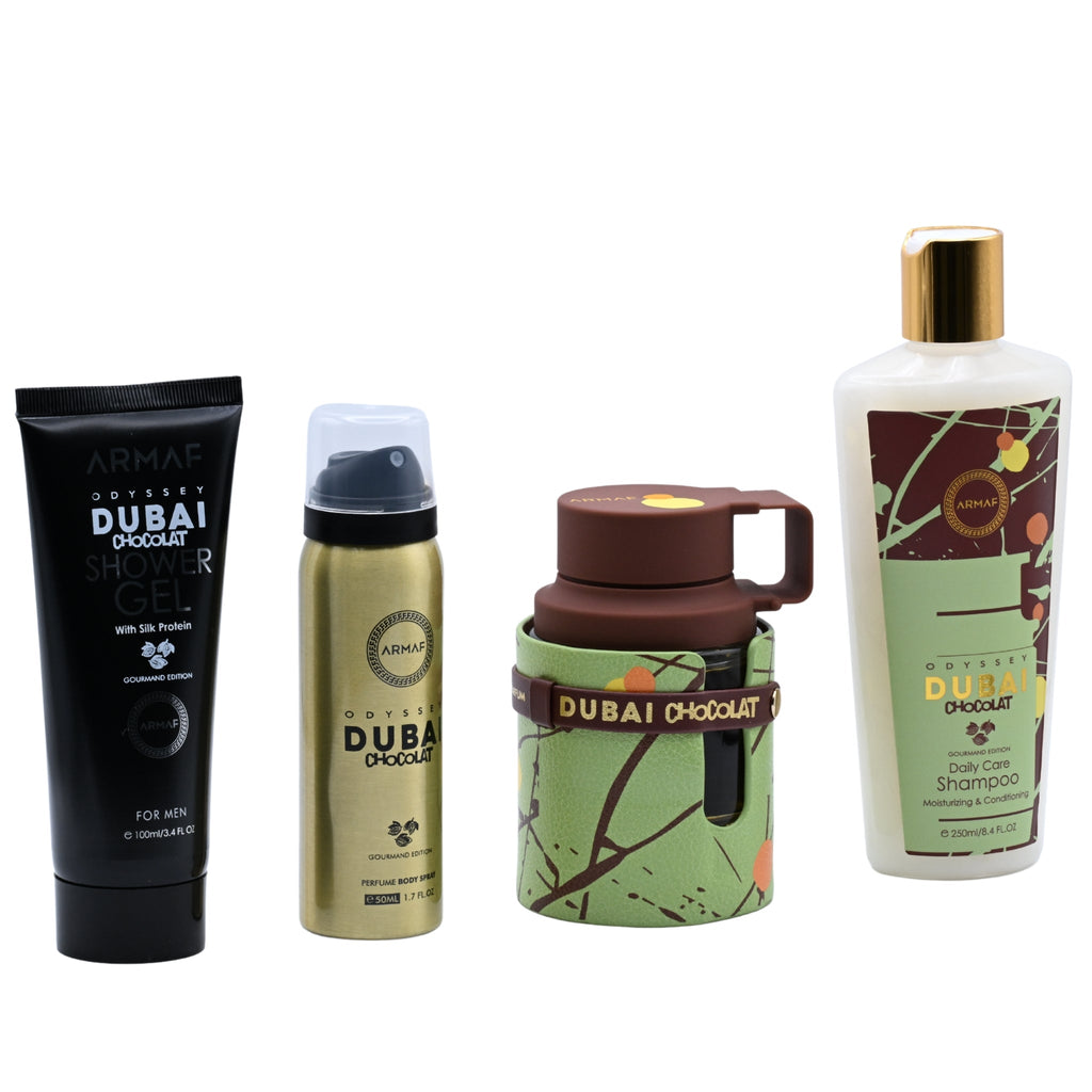 Odyssey Dubai Chocolat Edition by Armaf 4 pcs gift set for men EDP New in Box