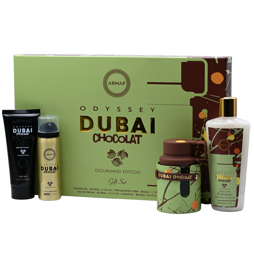 Odyssey Dubai Chocolat Edition by Armaf 4 pcs gift set for men EDP New in Box