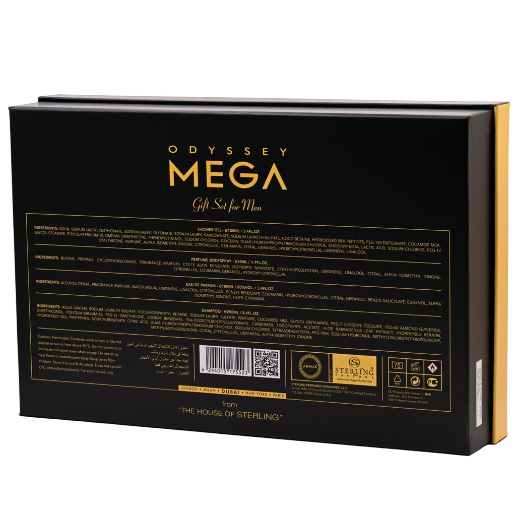 Odyssey Mega Limited Edition by Armaf 4 pcs gift set for men EDP New in Box