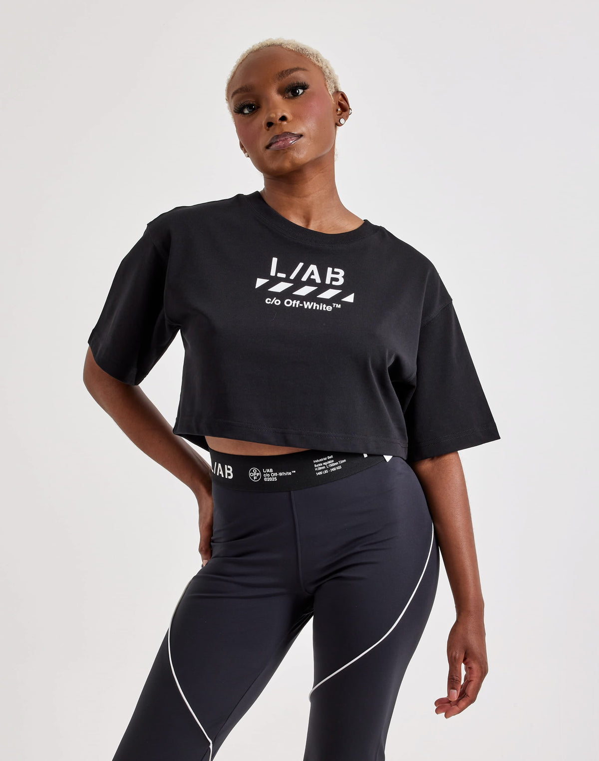 Off-White L/AB Cropped Logo Tee