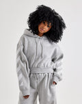 Off-White L/AB Cropped Fleece Hoodie