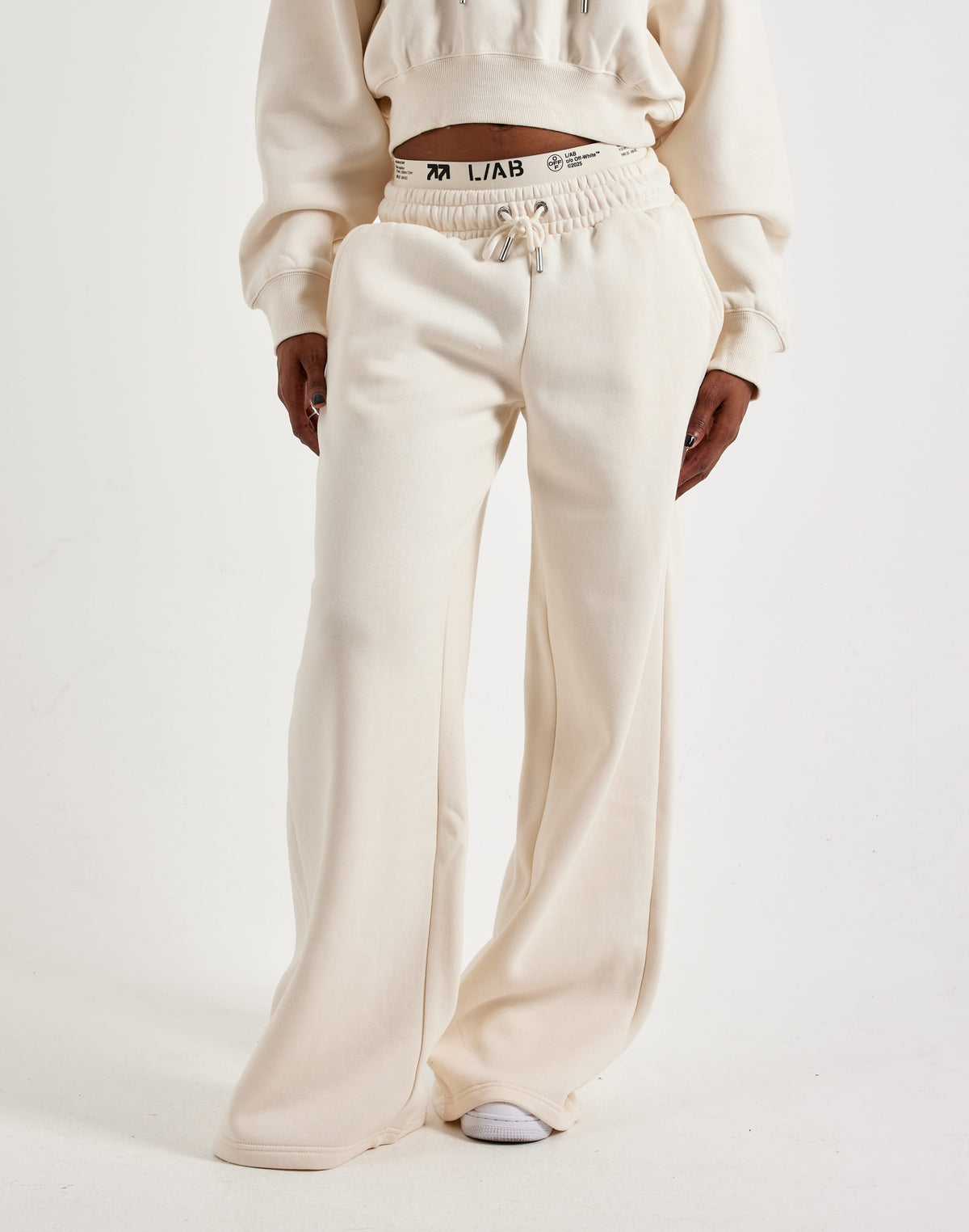 Off-White L/AB Double Waistband Fleece Sweatpants