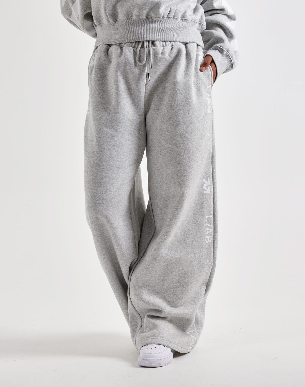 Off-White L/AB Wide-Leg Fleece Sweatpants