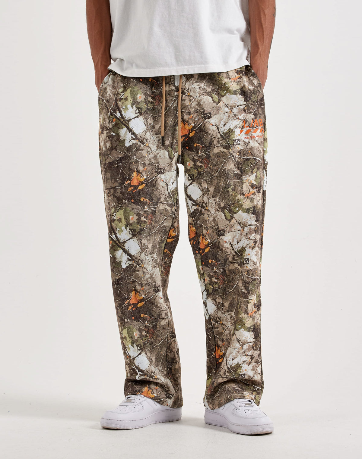Off-White L/AB Camo Open-Hem Fleece Pants