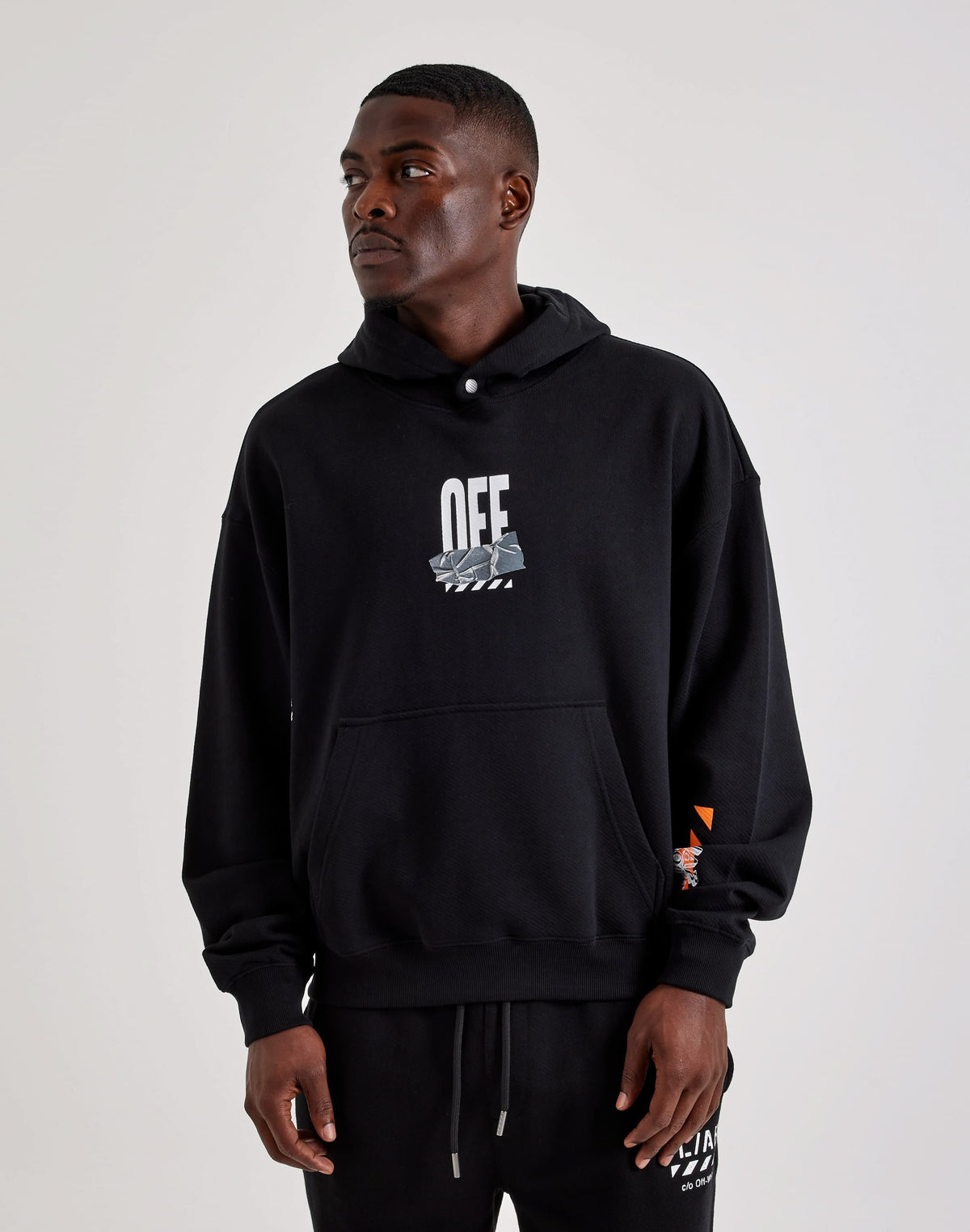 Off-White L/AB Duct Tape Fleece Hoodie