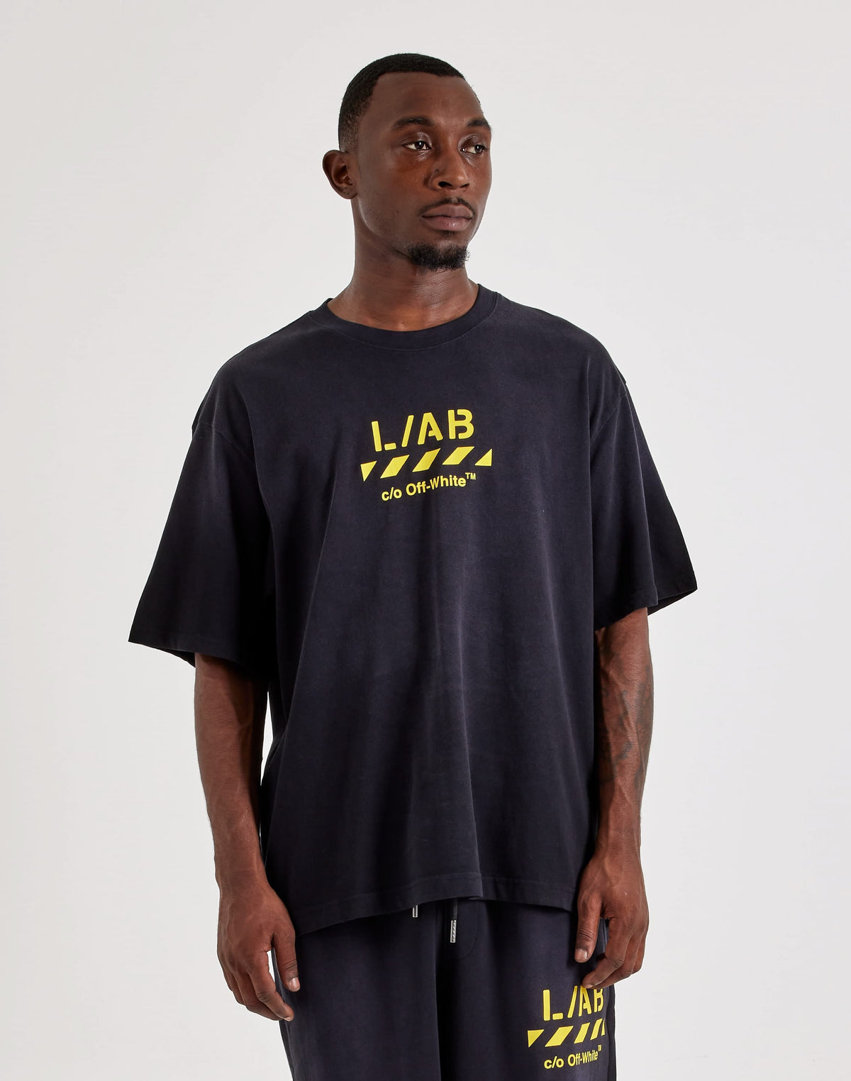 Off-White L/AB Diagonal Tee