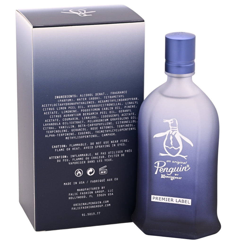Original Penguin Premier Label Eau de Toilette Spray for Men 3.4 fl oz (100 mL) - New in Box