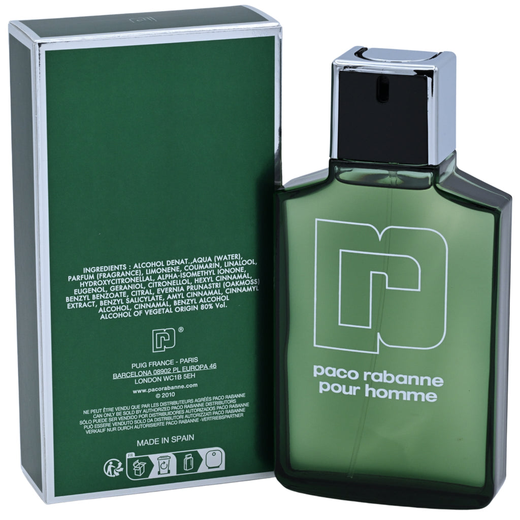 PACO RABANNE pour homme Cologne 3.4  / 3.3 oz EDT For Men New in Box