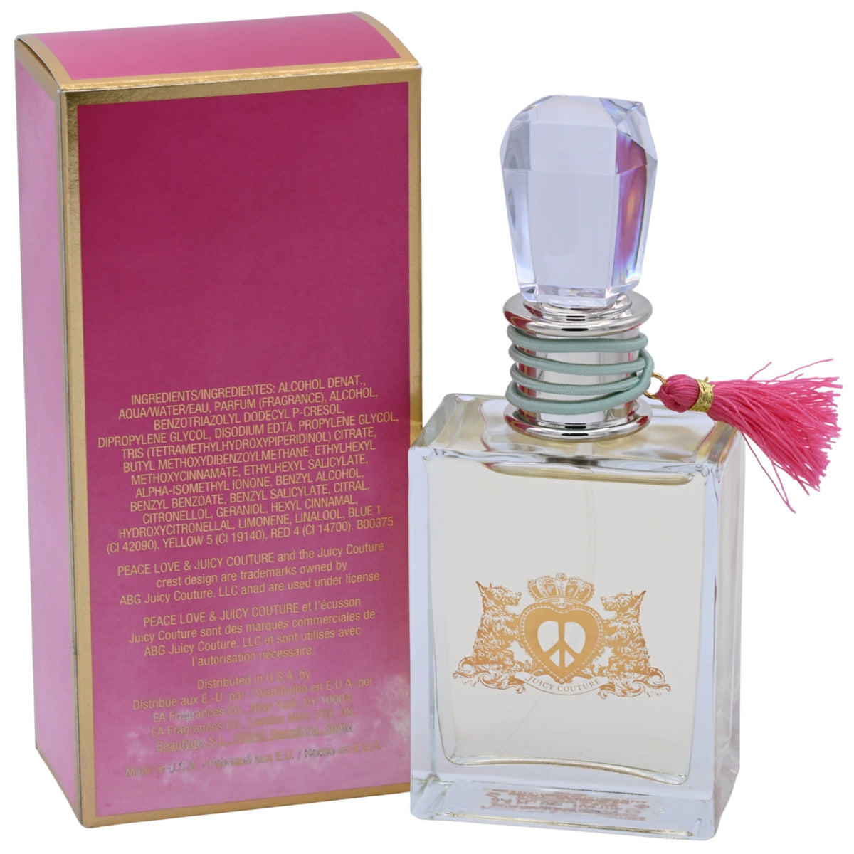 Peace Love & JUICY COUTURE Perfume Women 3.4 oz edp 3.3 NEW IN BOX