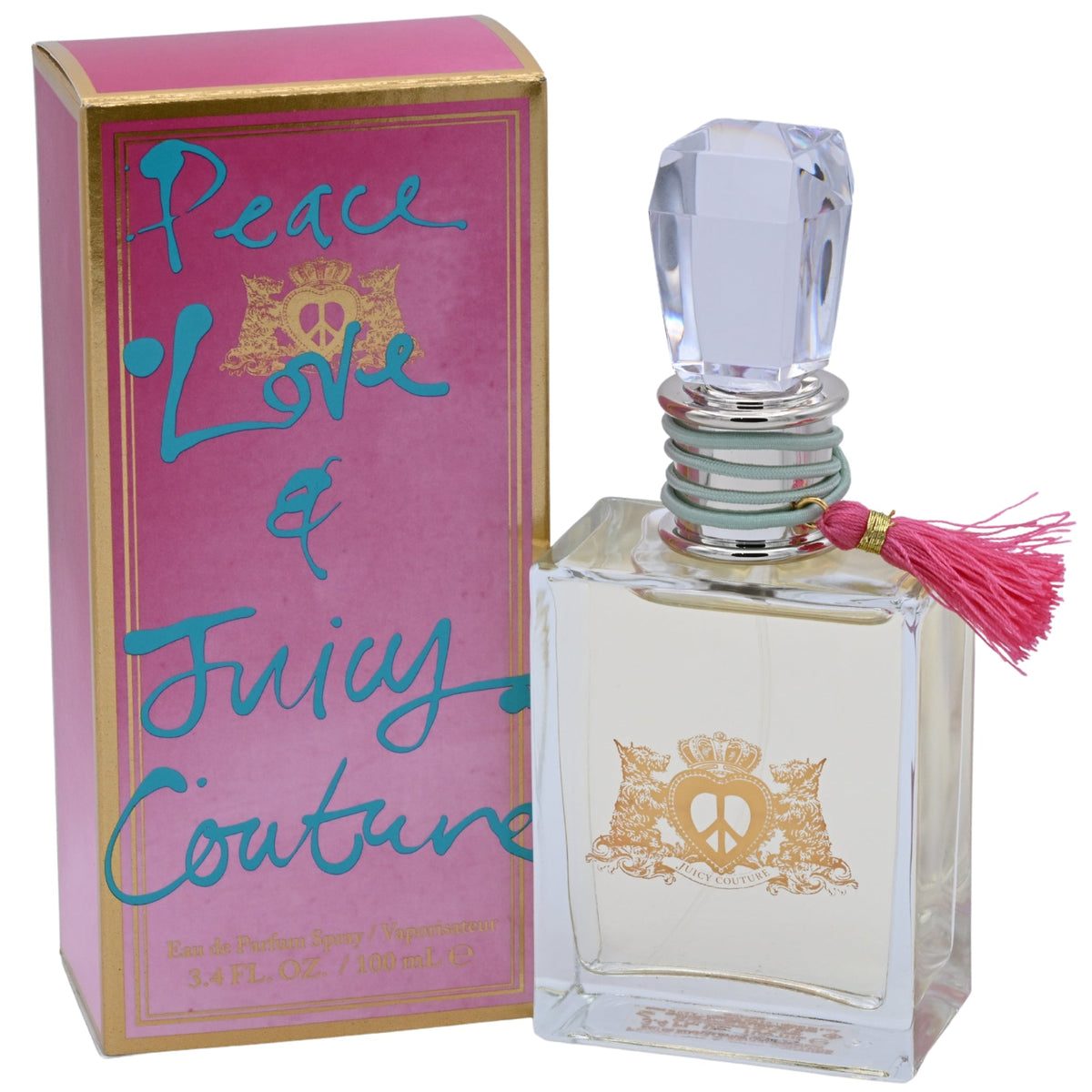Peace Love & JUICY COUTURE Perfume Women 3.4 oz edp 3.3 NEW IN BOX