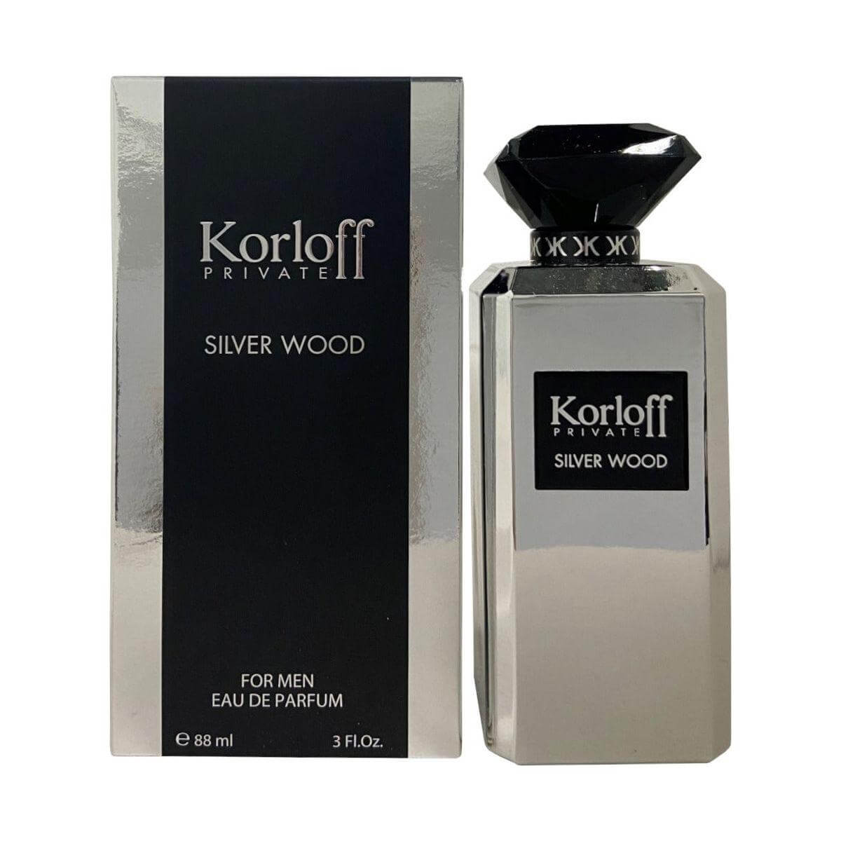 Private Silver Wood by Korloff cologne for men EDP 3 oz New in Box