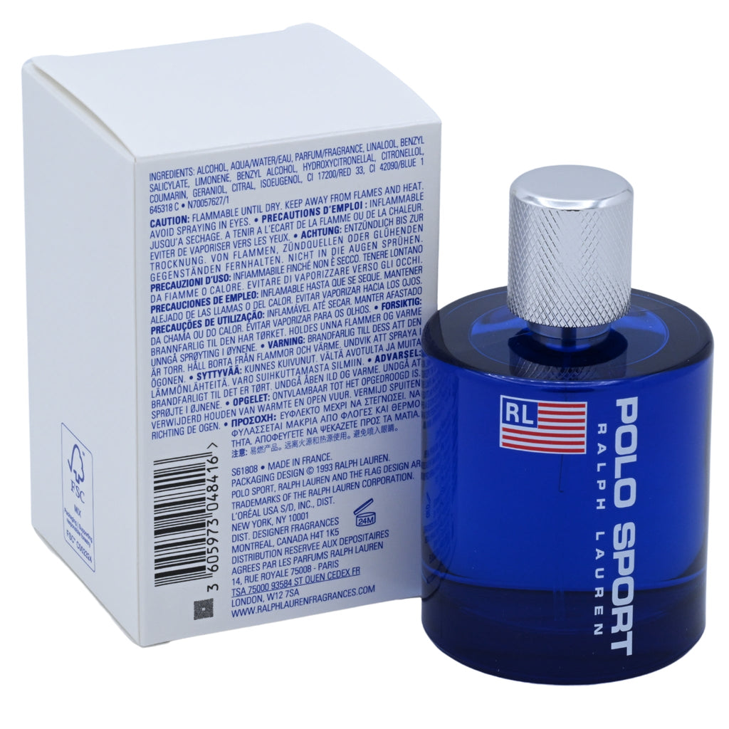 Ralph Lauren Polo Sport Eau de Toilette (EDT) Spray for Men 3.4 oz / 100 ml New Retail Box