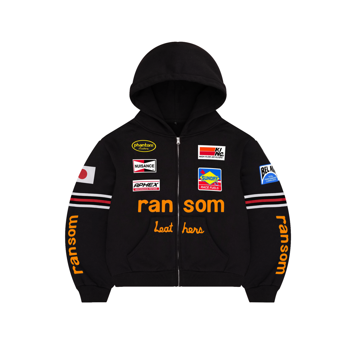 Ransom Zip Hoodie Black