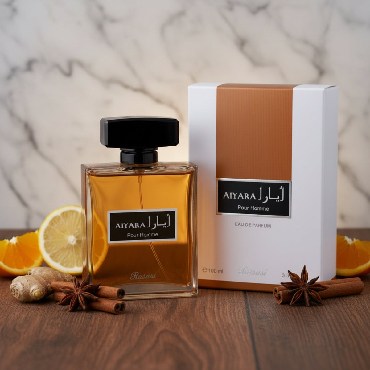 Rasasi Aiyara Pour Homme Eau de Parfum Spray for Men 3.38 fl oz (100 ml) by Rasasi