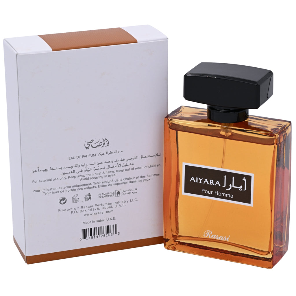 Rasasi Aiyara Pour Homme Eau de Parfum Spray for Men 3.38 fl oz (100 ml) by Rasasi