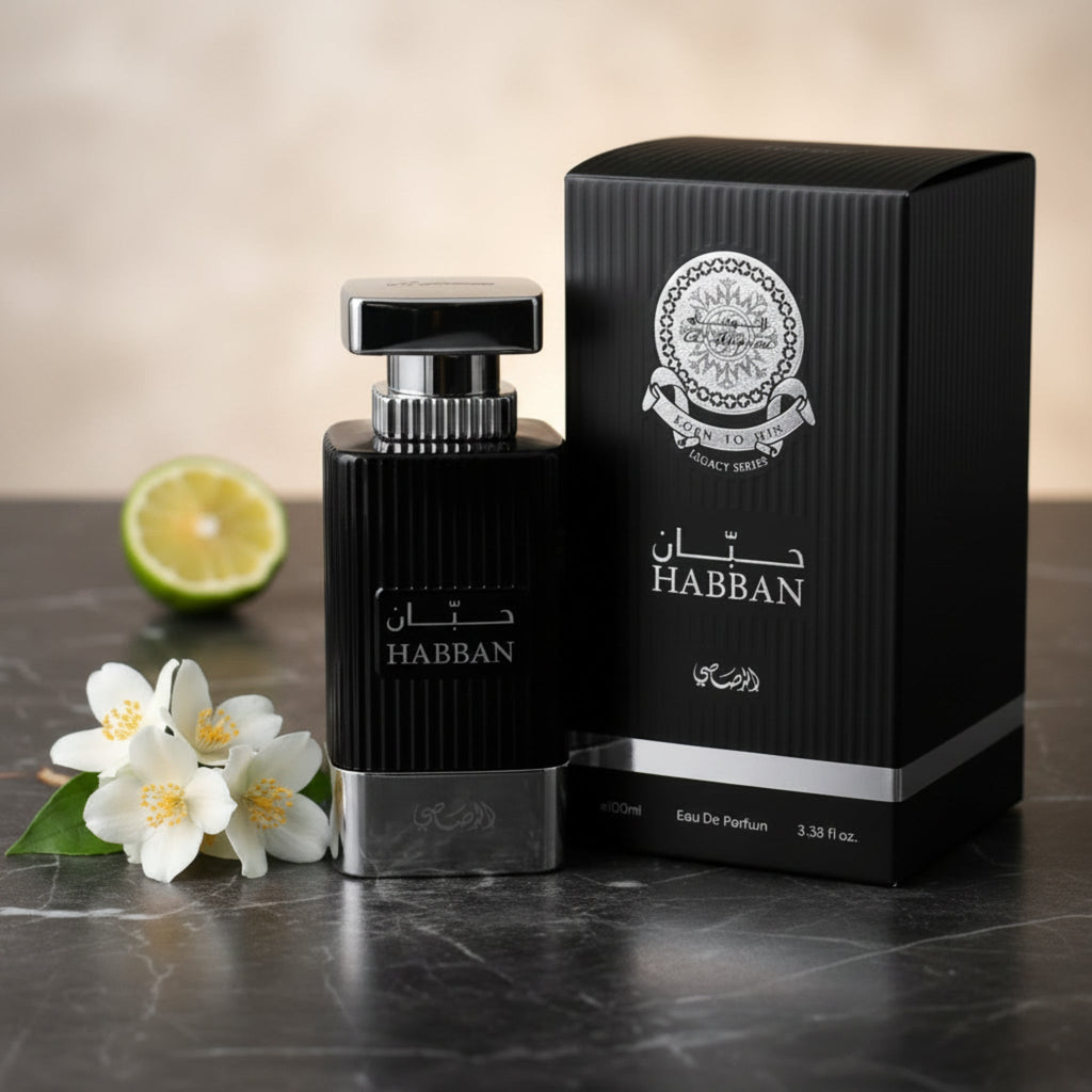 Rasasi Al Wisam Habban Eau de Parfum Spray for Unisex 3.38 oz (100 ml) by Rasasi