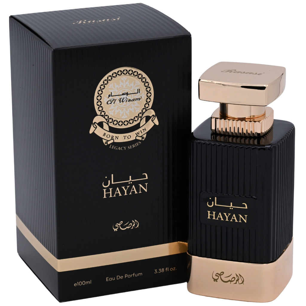 Rasasi Al Wisam Hayan Eau de Parfum Spray for Men 3.38 fl oz (100 ml) - New Retail Box