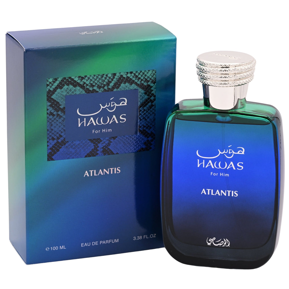 Rasasi Hawas Atlantis Eau de Parfum (EDP) Spray for Men 3.38 oz / 100 ml - Rasasi