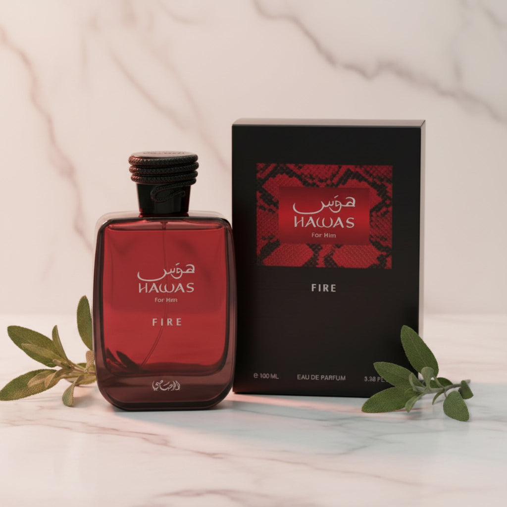 Rasasi Hawas Fire Eau de Parfum Spray for Men 3.38 oz (100 ml) New Retail Box