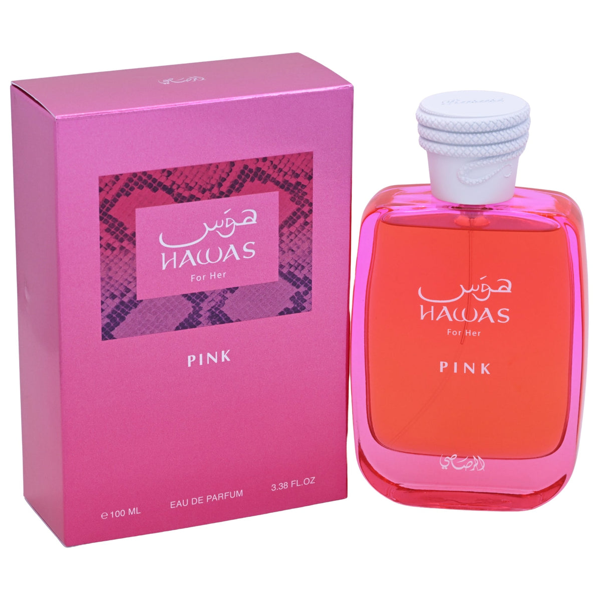 Rasasi Hawas Pink Eau de Parfum (EDP) Spray for Women 3.38 oz / 100 ml