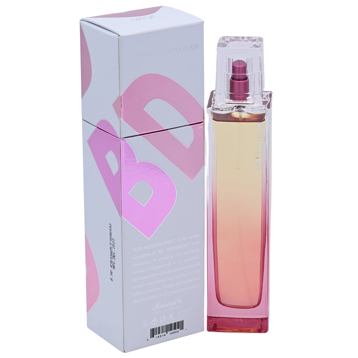 Rasasi Kun Mukhtalifan Eau de Parfum Spray for Women 3.38 fl oz (100 ml) New Retail Box
