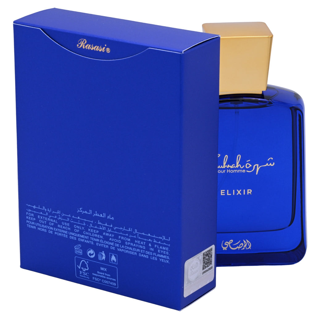 Rasasi Shuhrah Elixir Pour Homme EDP Spray Men 3 oz 90ml