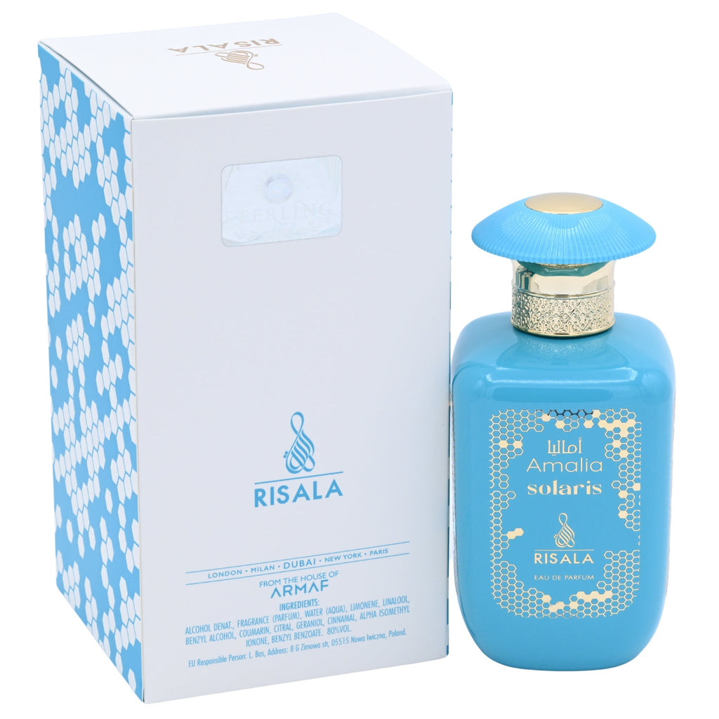 Risala Amalia Solaris Eau de Parfum Spray for Women 3.4 oz (100 ml) New Retail Box
