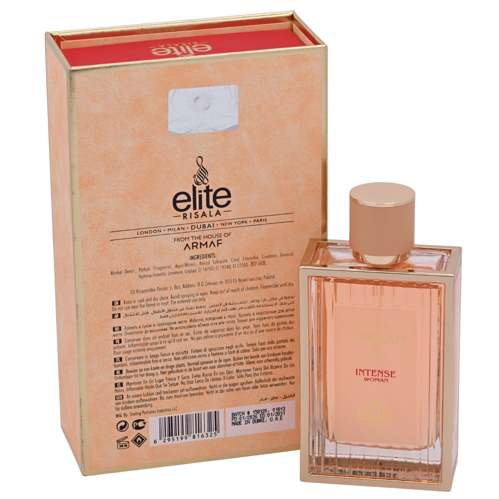 Risala Elite Hikmah Of Life Intense EDP Spray Women 3.4 oz 100ml New Box