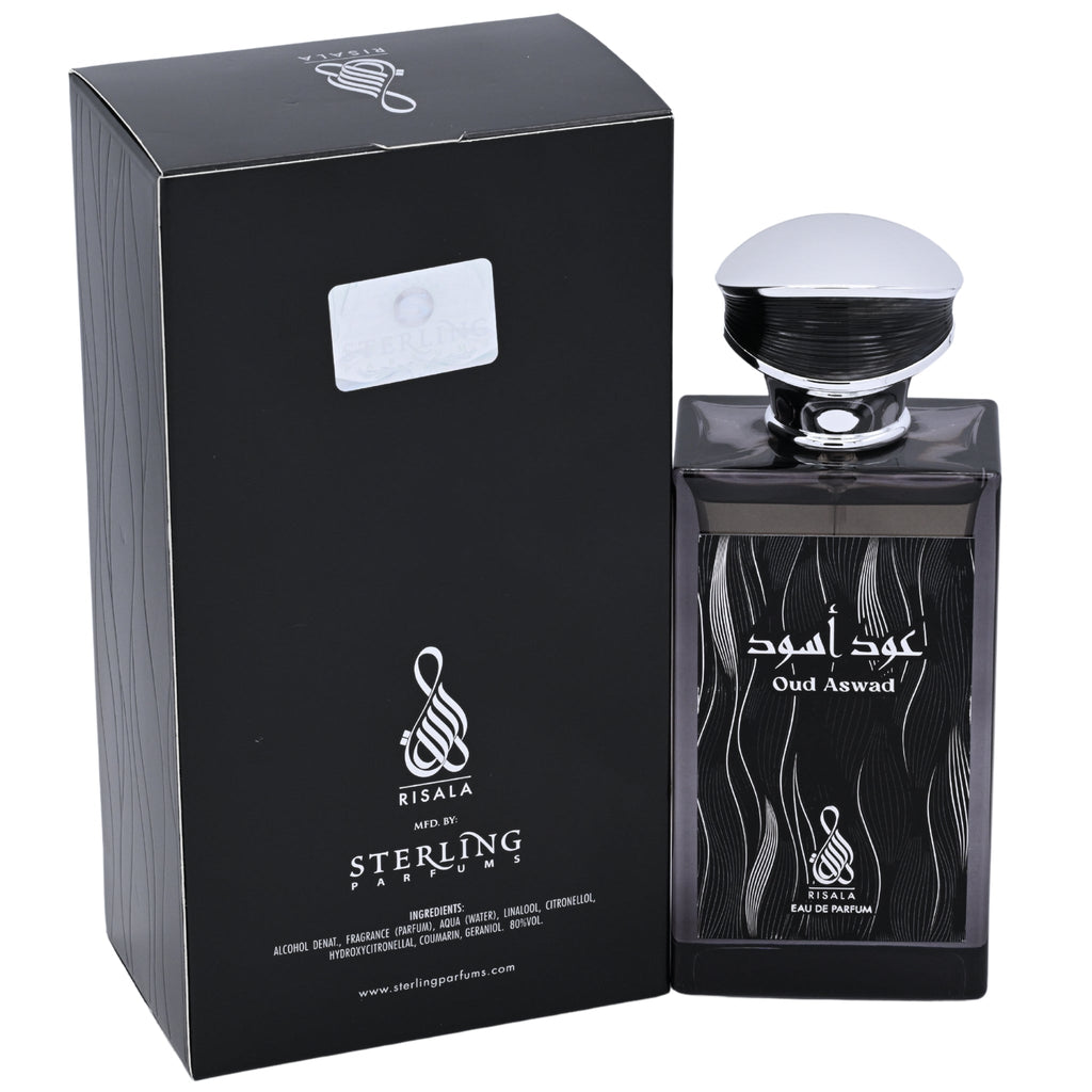 Risala Oud Aswad Eau de Parfum Spray for Men 3.4 oz (100 ml) New Retail Box