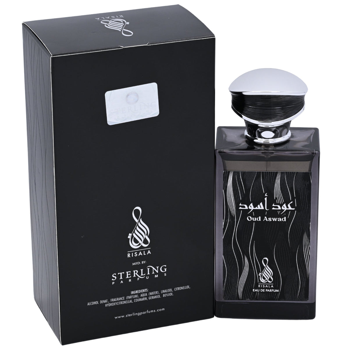 Risala Oud Aswad Eau de Parfum Spray for Men 3.4 oz (100 ml) New Retail Box