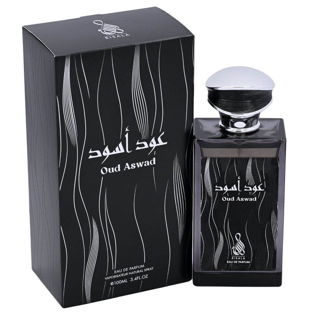 Risala Oud Aswad Eau de Parfum Spray for Men 3.4 oz (100 ml) New Retail Box