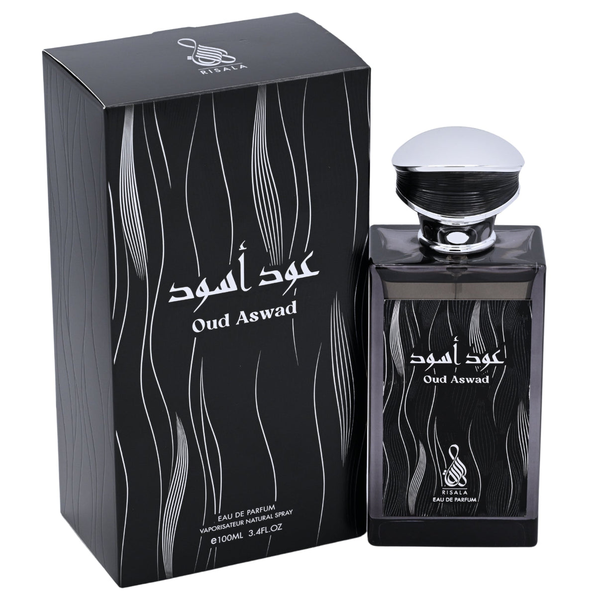 Risala Oud Aswad Eau de Parfum Spray for Men 3.4 oz (100 ml) New Retail Box