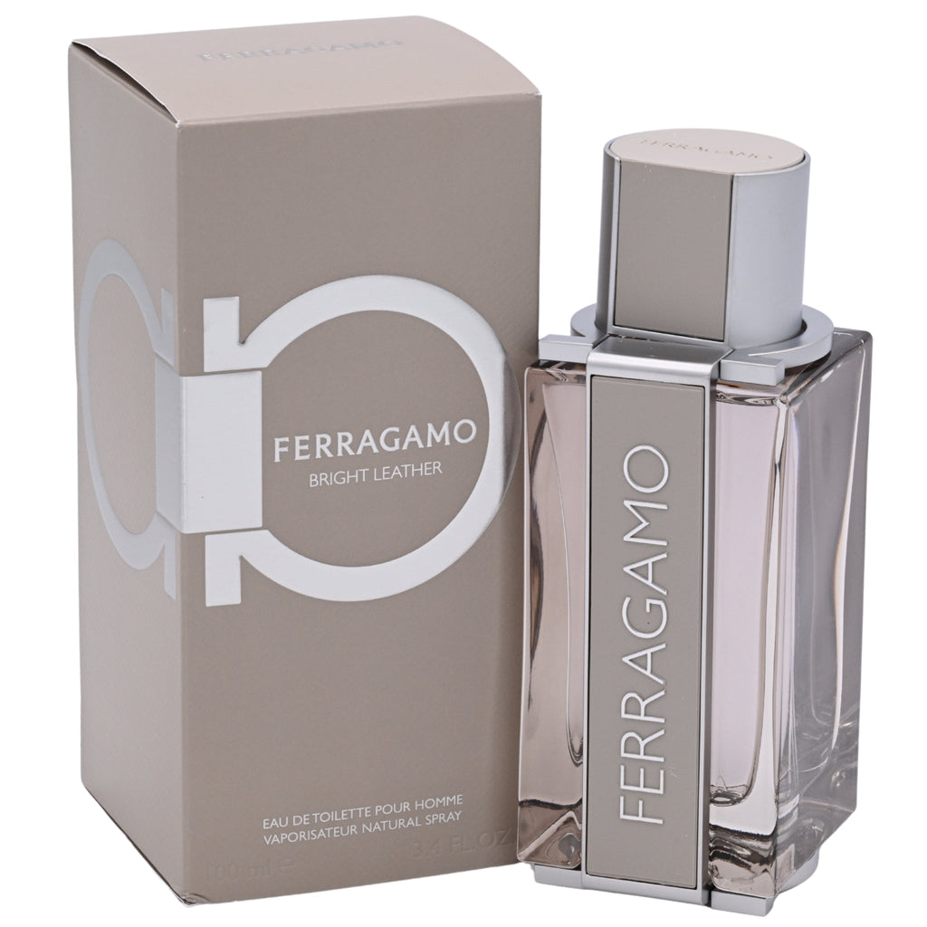 Salvatore Ferragamo Bright Leather Eau de Toilette Spray for Men 3.4 oz