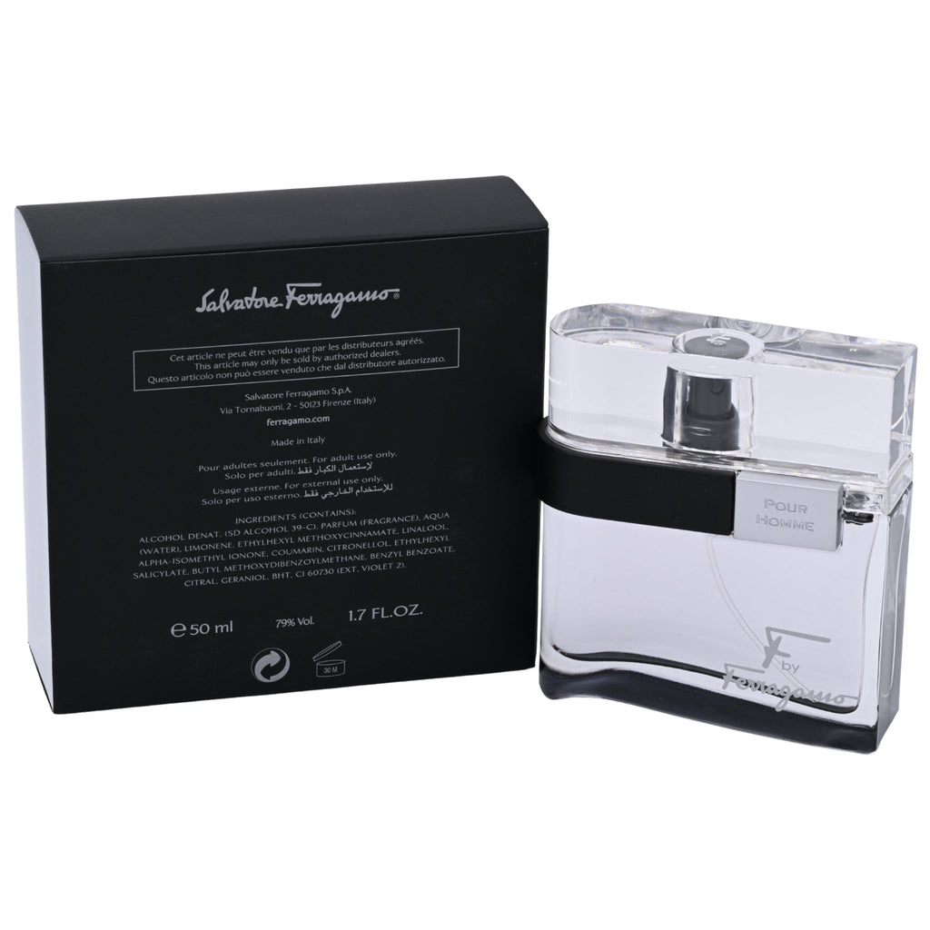 Salvatore Ferragamo F Black EDT Spray Men 1.7 oz New Box