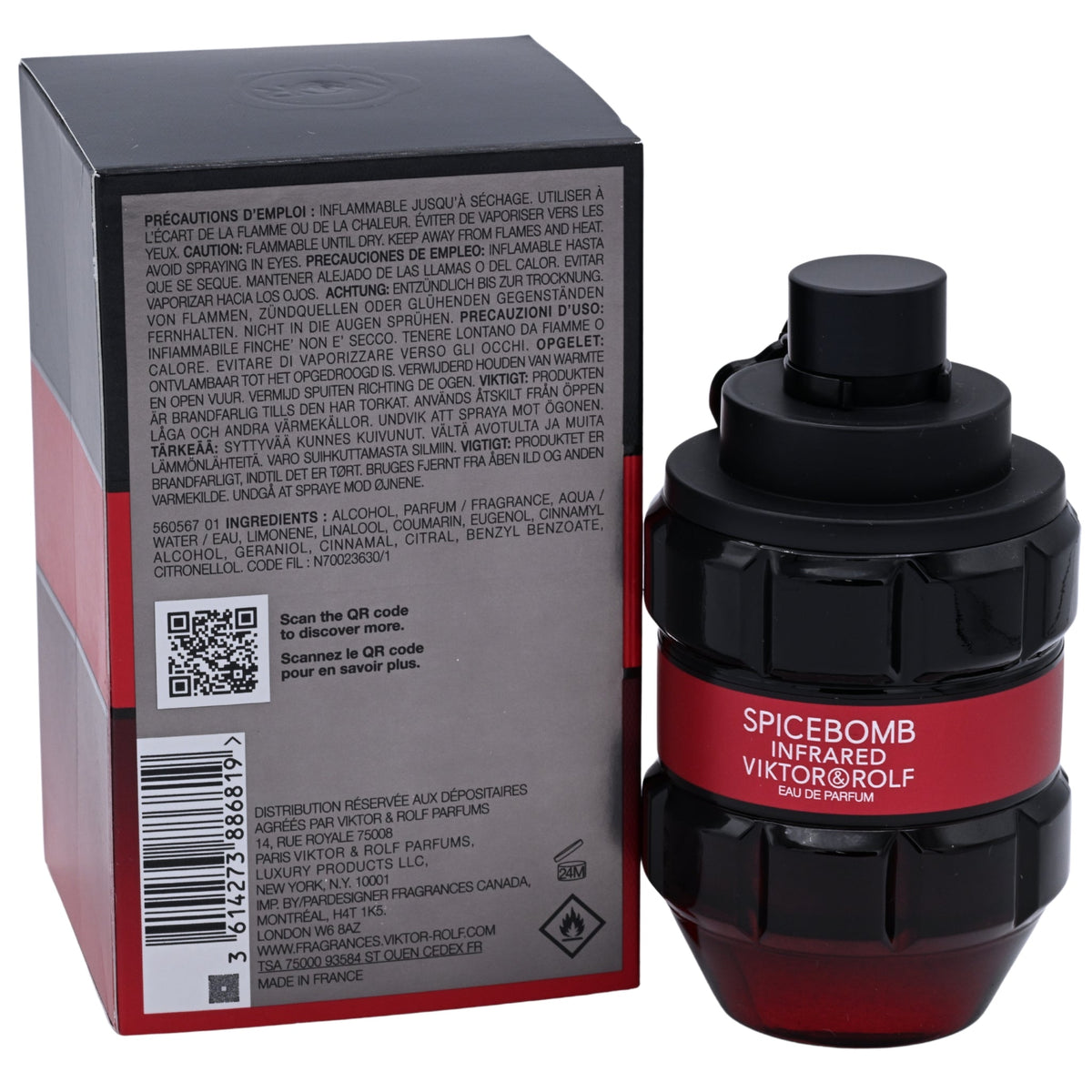 Spicebomb Infrared by Viktor & Rolf cologne for men EDP 3.04 oz New in Box