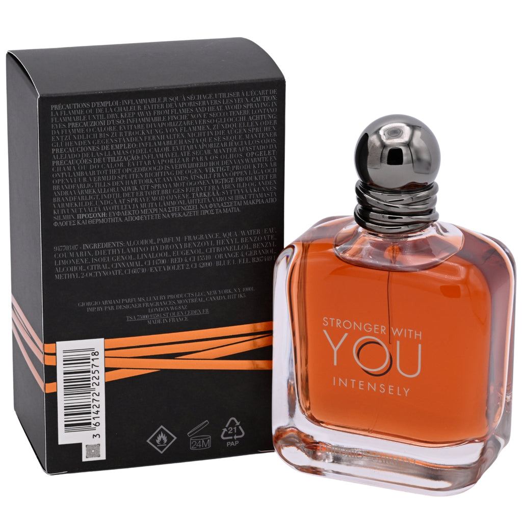 Stronger With You Intensely by Armani cologne men EDP 3.3  / 3.4 oz New in Box