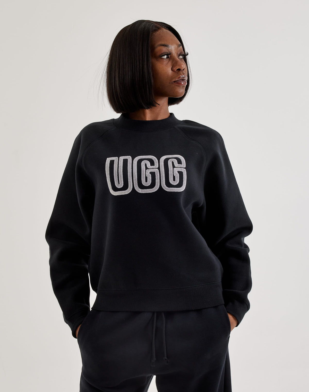 UGG Logo Crewneck Fleece Sweatshirt