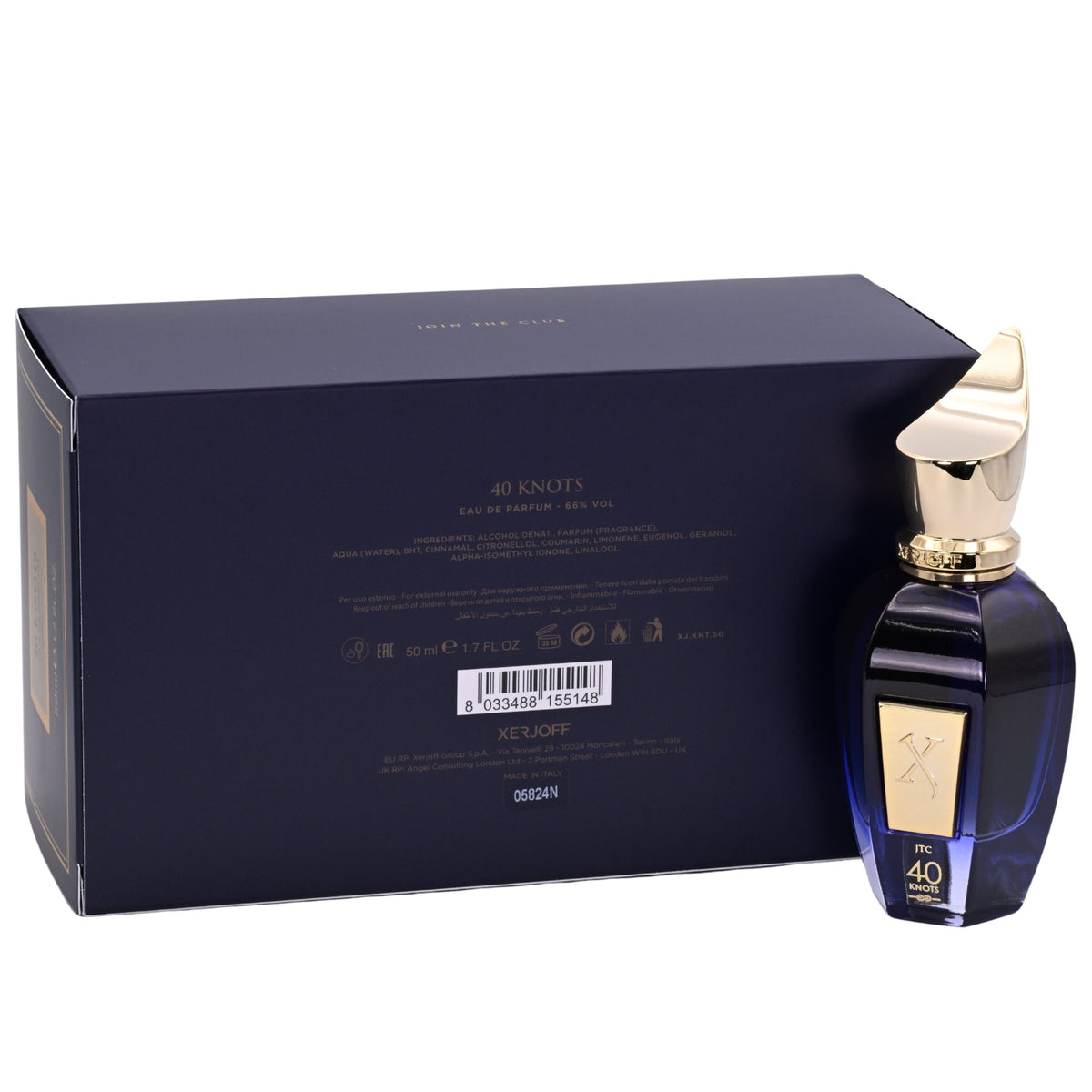 Xerjoff 40 Knots Eau de Parfum (EDP) Unisex Spray 1.7 fl oz / 50 ml - New Retail Box